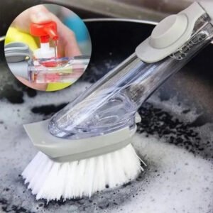 Cleaning Brush with Dishwasher Detergent Dispenser
